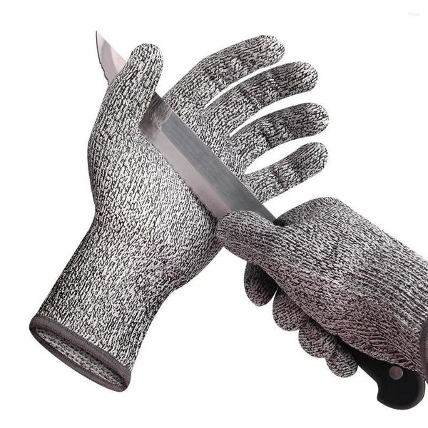 Herramientas 24 unids/lote 12 par/lote guantes resistentes al corte de látex HPPE nivel 5 de seguridad