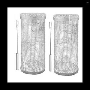 Outils 2PCS BBQ NET TUBE RALLING PANKE DE GLILLER