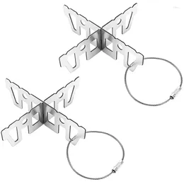 Outils 2 pièces support de poêle à alcool en acier inoxydable accessoires de titane portables pour Camping randonnée pique-nique Promotion