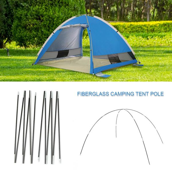 Outils 3/3,3/4 / 4.48 / 4.9m Tente de tente en fibre de verre Camping Tent Barres de poteau de pôles de support