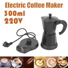 Gereedschap 300 ml Draagbare Elektrische Koffiezetapparaat Rvs Espresso Mokka Koffiepot Percolator Gereedschap Filter Espressomachine GK545