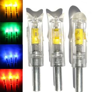 Outils 3pcs arbalète éclairée Nock AUTO LED Nock chasse éclairage queue d'extrémité pour .300 pouces 7.62mm diamètre intérieur flèche en fibre de verre de carbone