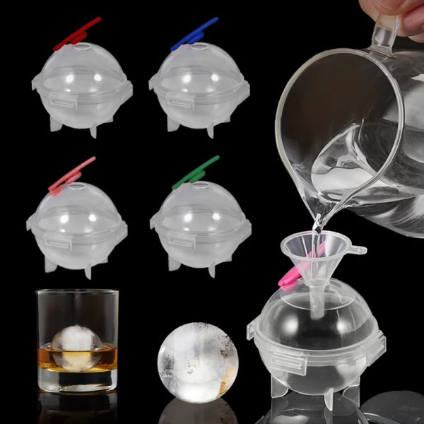 Outils 4,5 ~ 5 cm Big Round Ball Ice Cube Moule Plastique Plateau Plateau Cube Round Sphere Ball Maker Whisky Tool Kitchen Gadget Accessoires