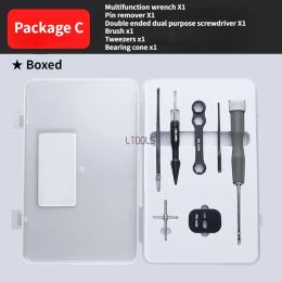 Outils 4/5/6PCS Moulinet de pêche Roulement Pin Remover Entretien Clé multifonctionnelle Tournevis Pince à épiler Outil Roue de goutte d'eau modifiée