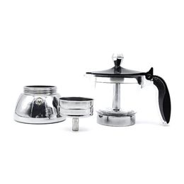 Gereedschap 4/6 Cups Transparante Koffie Geiser Maker Moka Pot Espresso Hine Toepassen voor Inductie Kookplaat Gas Verwarming