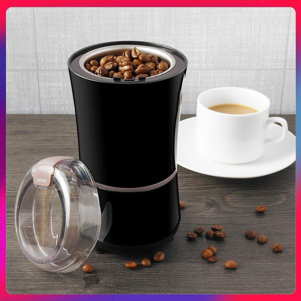 Herramientas 400W Mini Molinillo de café eléctrico Molinillo de pimienta de sal portátil Potente especia Nueces Semillas Grano de café Máquina de molienda electrónica