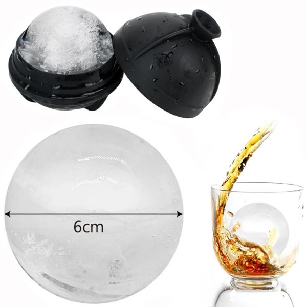 Outils 4cm / 6 cm moules de glace à balle diy cocktail de fête de bar à la maison utilisation de la sphère rond à billes de glaçons