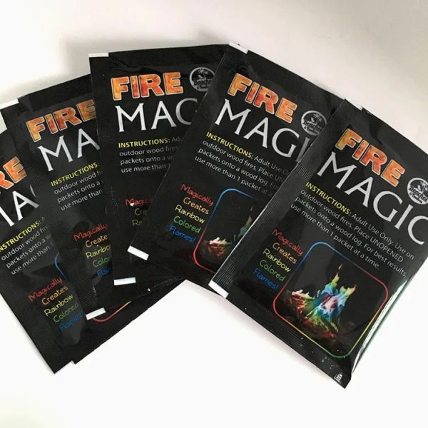 Outils 5 pcs.Lot Flames colorées 15g Magic Fire Tools Tools Creative Mystical Toys Pyrotechnics Magic Trick Camping Randonnée extérieur