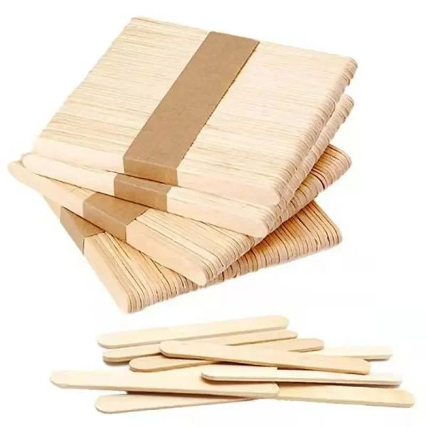 Outils 50 / 100pcs glacée Stick Stick fait à la main Bouleau Birch Icte de crème glacée Popsicle en bois