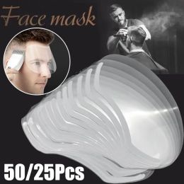 Outils 50 / 25pcs Disposables M Forme de Salon auto-adadhésive Maquillage Face à douche Visors Visors Masks For Hairspray Beauty Hair Styling Tools