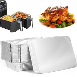 Herramientas 50pcs sartenes de aluminio Foil desechable Mesa de vapor de medias de tamaño profundo - lata ideal para cocinar calefacción almacenamiento de alimentos preparados para preparar alimentos