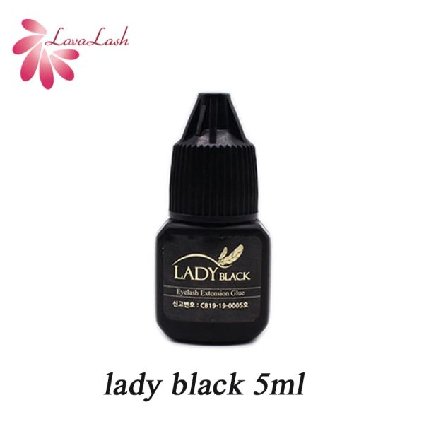 Outils 5 ml Lady Black Colle pour extension de cils Corée Original Séchage rapide Faux Cils Rétention de colle 56 semaines Faible Irritation Sans Odeur