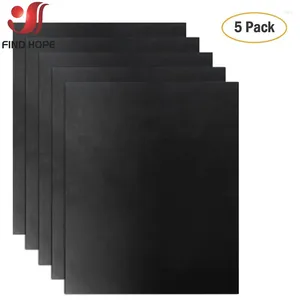 Gereedschap 5 stks/Set Nit-Stick BBQ Grill Mats 40 33cm Bakmat Barbecue Tool Kookgrill Hittebestendigheid Gemakkelijk gereinigde keuken