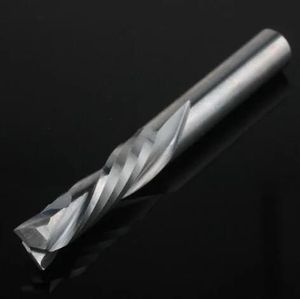 Herramientas 6x25mm corte hacia arriba dos flautas cortadores de herramientas de molino de carburo en espiral para enrutador CNC, brocas de corte de molino de extremo de madera de compresión