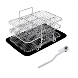 Outils Rack de friterie à air pour Ninja Dual multicouches Food déshydrator accessoires Grill DZ201 DZ401