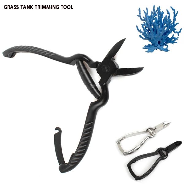 Outils Pince à plantes de corail d'aquarium, ciseaux en acier inoxydable, aménagement paysager d'aquarium, outil de nettoyage de plantes, outil de coupe, ciseaux