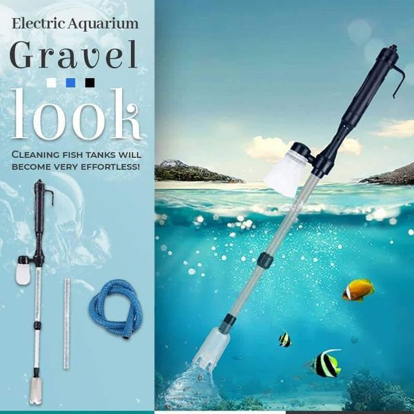 Outils Aquarium gravier nettoyeur électrique Aquarium gravier aspirateur outil lavage sable enlever les excréments de poisson boue aspiration changement d'eau