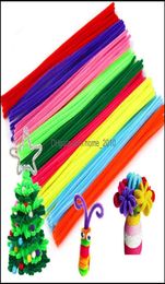 Tools Art Crafts Geschenken Home Garden30cm Kinderen pluche educatieve colorf speelgoed glitter chenille stengels pijpreiniger handgemaakt diy Craf1830272