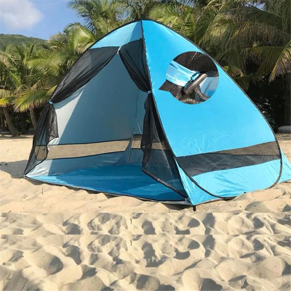Outils Auvent Tente de plage Protection UV Tente portable Auvent Camping Randonnée en plein air Refuge Couple Gadgets de voyage Tente de confidentialité extérieure