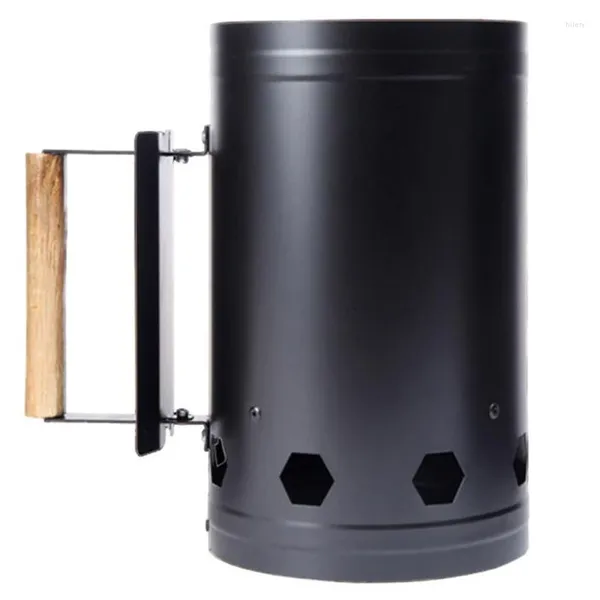 Outils barbecue Fast Point Charcoal Ignition Barils en carbone Starter de Chimney Bamboo Outdoor