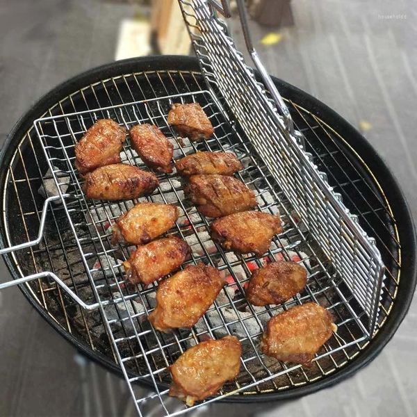 Tapis de gril résistant à la chaleur pour Barbecue, outil d'extérieur, panier à griller, maille viande légumes Steak fête de pique-nique