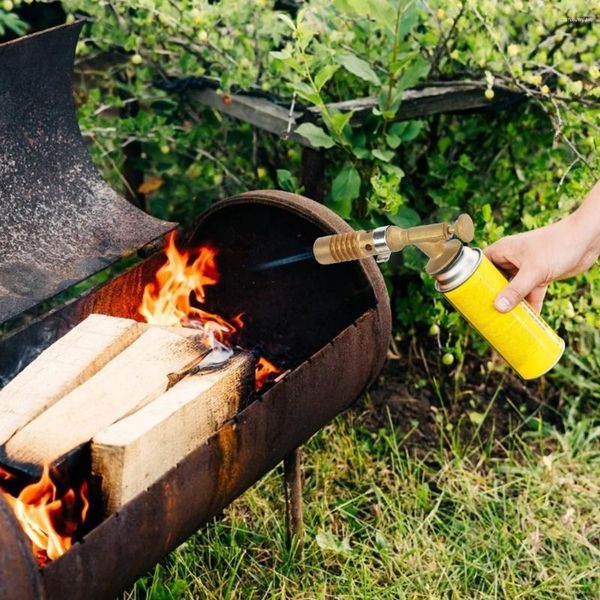 Outils BBQ Torche À Gaz Pistolet À Flamme Coupe-Vent Camping En Plein Air Allumage Étanche Accessoires Réglables Remplaçables Pour Pique-Nique De Voyage