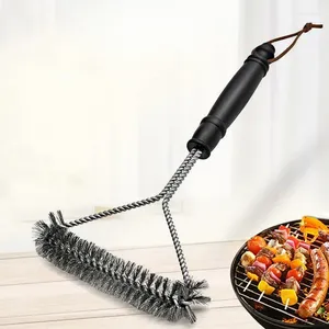 Gereedschap BBQ-grill Barbecuekit Draagbare antiroestborstel Schone accessoires Niet-klevende reinigingsborstels Draadkoken