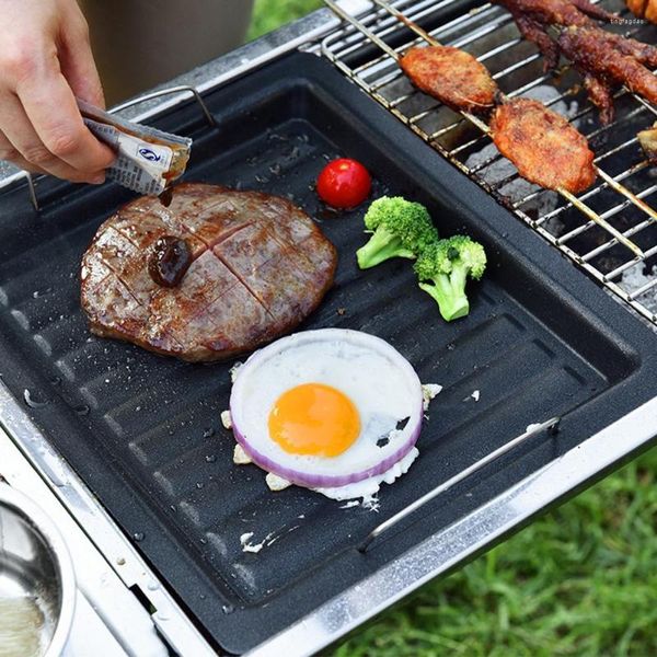 Outils BBQ Grill Panier Porte-Légumes Anti-rouille Rôtir Étain Barbecue Pan Outil