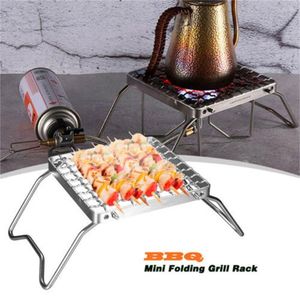 Gereedschap BBQ Grill Net Grille Barbecue Accessoires Tandoor Roestvrij staal houtskool opvouwbaar hout en koolstofbarbecues buiten draagbaar