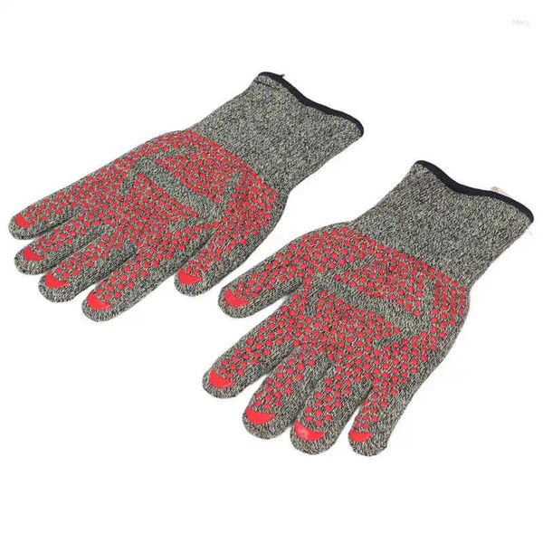 Herramientas guantes de bbq guantes resistentes al calor de 30 cm de longitud para barbacoa al aire libre