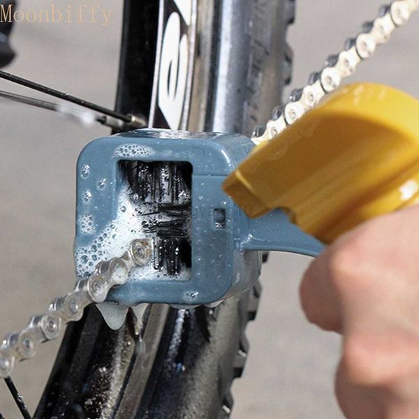 Outils Vélo Montagne Brosse En Plastique Chaîne Vélo Moto Entouré Par Laveuse De Nettoyage Épurateur De Décontamination Pour Le Cyclisme Sur Route HKD230804