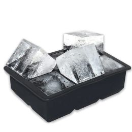 Gereedschap Big Ice Tray Mold Box Large Food Grade Silicone Ice Cube Square Tray Mold Diy Bar Pub Wine Ice Blocks Maker Model