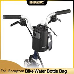 Herramientas bolsas frontales para bicicleta para la bolsa de la botella de agua de Brompton Handlebar Bolsa telefónica
