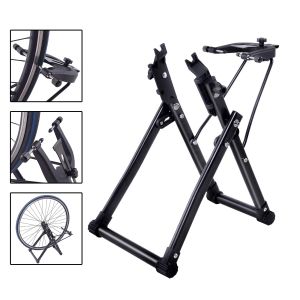 Outils Bike Wheel Tring Stand Tire Tring Stand Support Support Mountain Road Road Bike Ajustement Ajustement pour 16 29 pouces Bélo