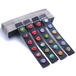 Gereedschappen Zwart Snap Jewelry Card Display 100 stcs/Lot 21*3cm kaartdisplay voor Snap Button -sieraden (Fit18mm 20 mm Snap)