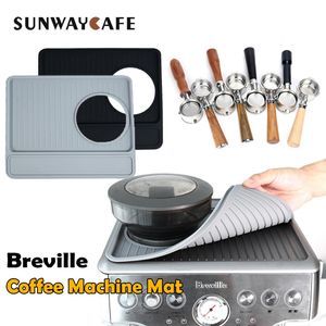 Outils Breville Machine à café tapis sans fond Portafilter 54MM Portafilter en acier inoxydable poignée en bois filtre accessoires de café