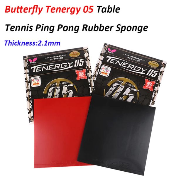 Herramientas Butterfly Tenergy 05 Tenis de mesa Goma Ping Pong Esponja de goma 2,1 mm Cubierta de raqueta adhesiva inversa Accesorios de entrenamiento