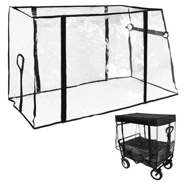 Herramientas para carrito de acampada, cubierta para lluvia, carrito de Picnic para jardín, cubierta impermeable con cremalleras dobles, accesorios para senderismo al aire libre