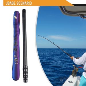 Herramientas Fibra de Carbono Telescópica Pesca Red de Aterrizaje Caña Mango de Pescado Poste Plegable Poste Retráctil Portátil Accesorios para Caña de Pescar