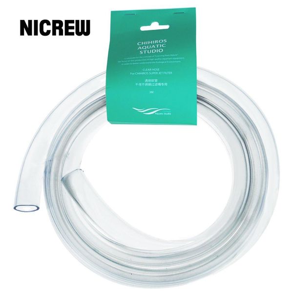 Herramientas Chihiros Tubería de Agua para Acuario Tubo Transparente 3M de Largo Diámetro Interior 9/12/16 mm Manguera Limpia para Filtro de Tanque de Peces Accesorios para Acuario