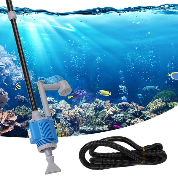 Outils outil de nettoyage pompes à filtre 28W nettoyeur de gravier Siphon accessoires d'aquarium électrique Aquarium réservoir de poisson pompe de changement d'eau prise ue