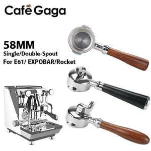 Gereedschap Koffie Bodemloze Filterhouder 58MM Voor Expobar E61 Koffiezetapparaat Vervanging Filtermand Barista Accessoires Koffie Gereedschap