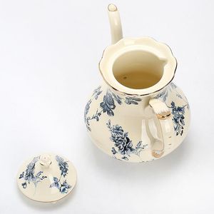 Herramientas juego de tazas de café Retro azul y blanco Taza de cerámica para café taza de café exquisita taza de té de la tarde inglesa juego de té juego de café árabe