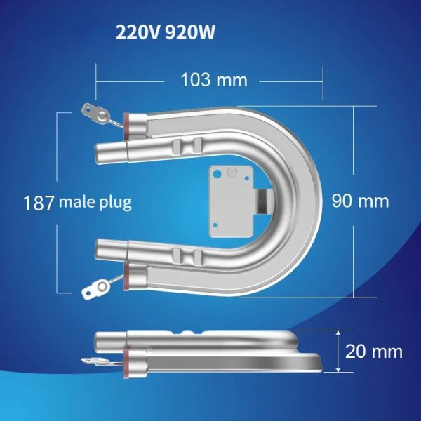 Herramientas Elemento calefactor para máquina de café, calentador en forma de U de aluminio para máquina de té, cafetera, piezas de tubo calefactor eléctrico 220V 6001000W