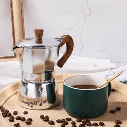 Gereedschap Koffiezetapparaat Aluminium Mokka Espresso Percolator Pot Koffiezetapparaat Moca Pot 150/300 ml Kookplaat Koffiezetapparaat Coffeeware Accessoires