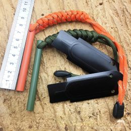 Gereedschap Gekleurd 8 * 80 mm Outdoor Camping Survival Tool Kits EDC Gear Fire and Survival Whistle Strong Blade 7Core Paraplelle Touw