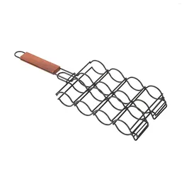 Tools Corns Grilling Soporter Cesta de salchichas Portable BBQ Rack para acampar