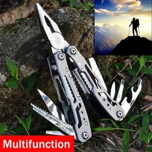 Outils créatifs 15 en 1 multi-outils pinces pliantes Camping survie en plein air avec sac en Nylon