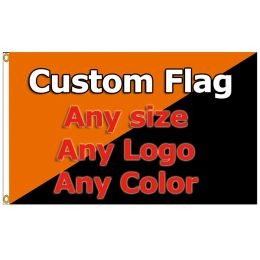 Outils Banner de drapeaux personnalisés 3x5ft toute bannière de couleur 2x3ft 4x6ft 5x8ft Club Sports Fans Company Advertising Flag Drape Decor