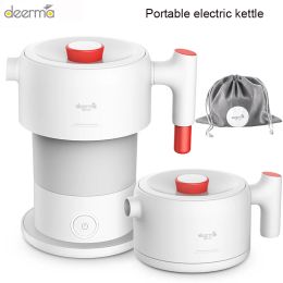 Outils Deerma – bouilloire électrique Portable, appareils de cuisine, bouilloire électrique, eau bouillante, voyage, théière à café pliable de 0,6 l